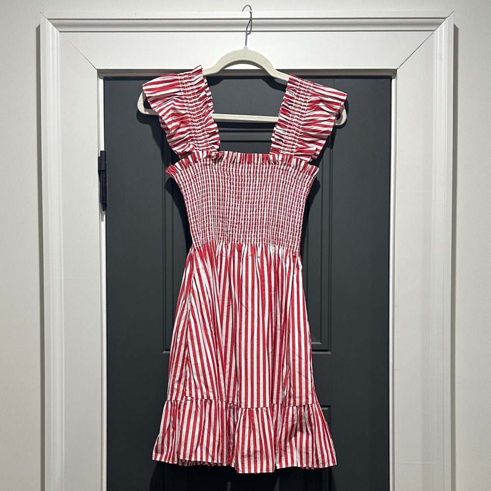 Hill House Nap Dress in Cherry Stripe